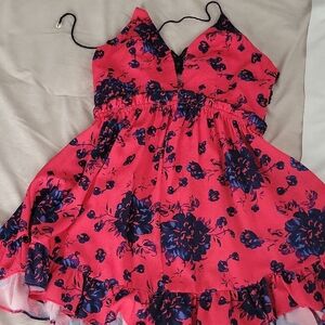 Selfie Leslie Red and Black Strappy Top